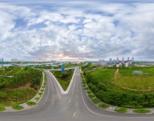 白天城市生态绿化全景HDR-ID:368530825