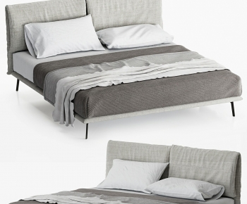 Modern Double Bed-ID:806340932