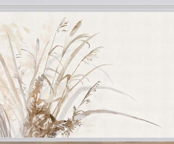 现代芦苇抽象挂画 壁纸-ID:840935958