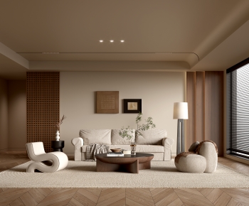Wabi-sabi Style A Living Room-ID:685821062