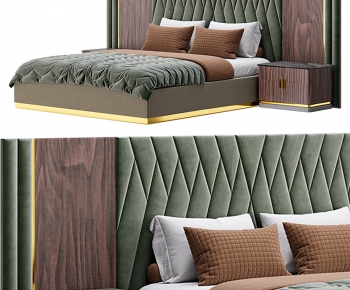Modern Double Bed-ID:214459997