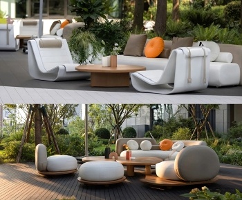 现代外摆沙发座椅3D模型