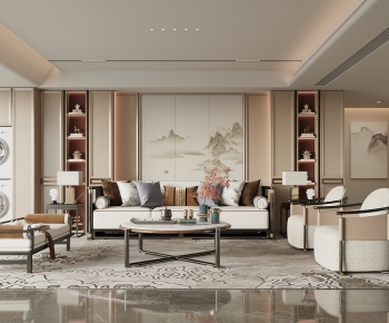 New Chinese Style A Living Room-ID:781305074