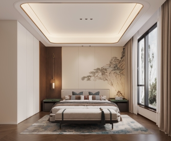 New Chinese Style Bedroom-ID:918790102