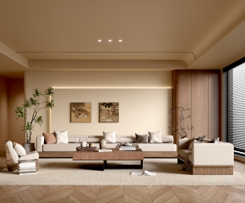 Wabi-sabi Style A Living Room-ID:438970093