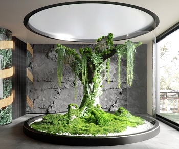 现代室内景观造景3D模型
