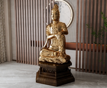 新中式佛像雕塑摆件-ID:721003068