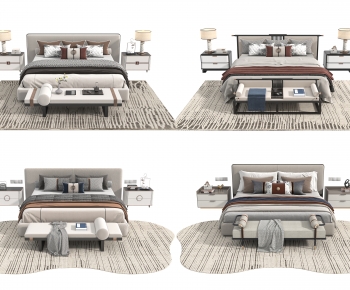 New Chinese Style Double Bed-ID:751904969