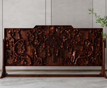 New Chinese Style Wooden Screen Partition-ID:312459535