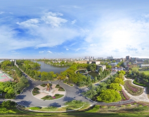 白天生态主题公园全景HDR-ID:728581913