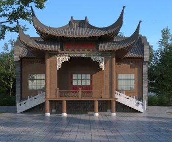 新中式古建筑舞台-ID:189938079
