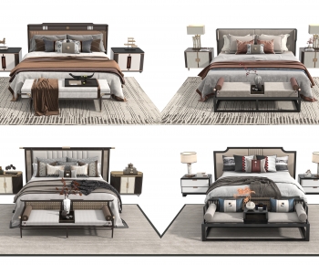 New Chinese Style Double Bed-ID:696835042