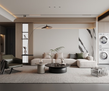 Modern A Living Room-ID:602396015
