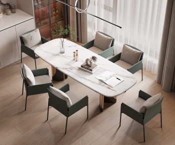 Modern Dining Table And Chairs-ID:999640945