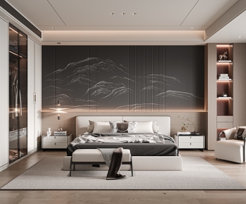 New Chinese Style Bedroom-ID:682955037
