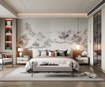 New Chinese Style Bedroom-ID:789355991