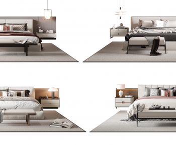 New Chinese Style Double Bed-ID:754001164