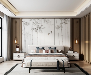 New Chinese Style Bedroom-ID:550836094