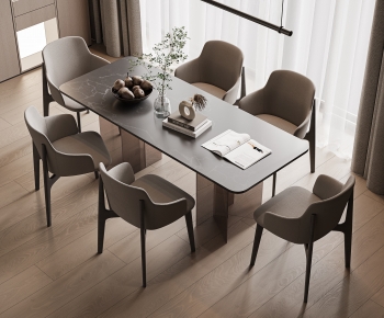 Modern Dining Table And Chairs-ID:729875092