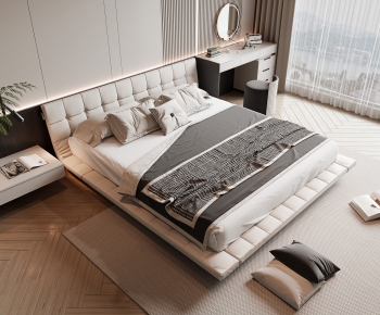 Modern Double Bed-ID:412142991