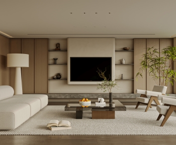 Wabi-sabi Style A Living Room-ID:668601049