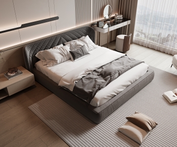 Modern Double Bed-ID:298419075