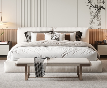New Chinese Style Double Bed-ID:765614037