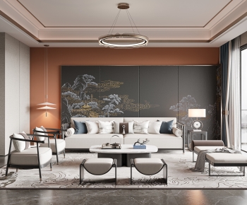 New Chinese Style A Living Room-ID:846162081