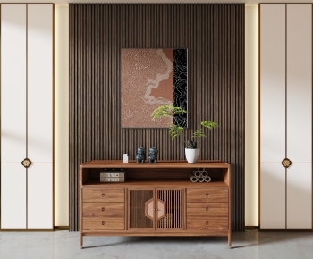 New Chinese Style Side Cabinet/Entrance Cabinet-ID:494158038