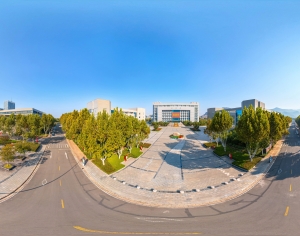 白天城市小区广场全景HDR-ID:752685074