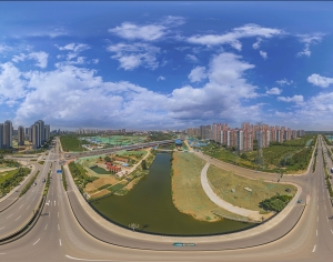 白天城市生态绿化全景HDR-ID:689692025
