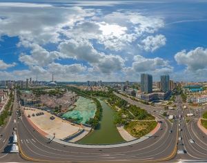 白天城市生态绿化全景HDR-ID:134993081