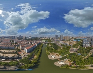 白天城市生态绿化全景HDR-ID:5930029