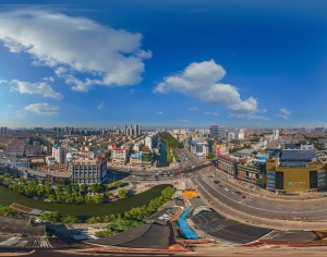 白天城市生态绿化全景HDR-ID:731071952