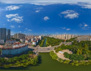 白天城市生态绿化全景HDR-ID:296123031