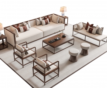New Chinese Style Sofa Combination-ID:679305081
