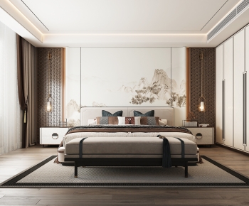 New Chinese Style Bedroom-ID:130451923