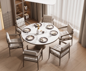 Modern Dining Table And Chairs-ID:882405042