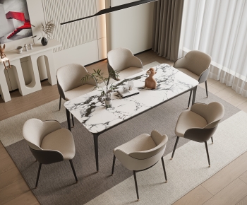 Modern Dining Table And Chairs-ID:377645028