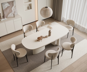 Modern French Style Dining Table And Chairs-ID:536648993