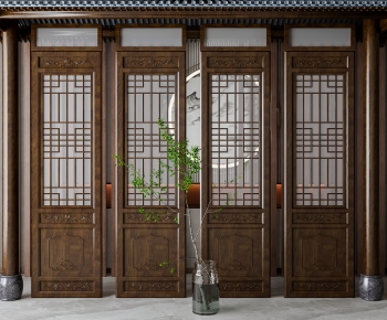 New Chinese Style Wooden Screen Partition-ID:832705977