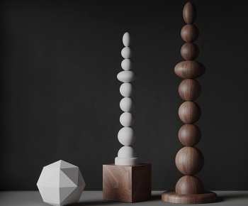 Mogg现代木雕雕塑3D模型