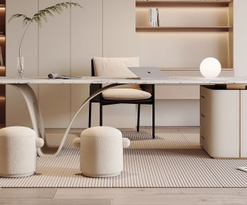 Modern Computer Desk And Chair-ID:681042914