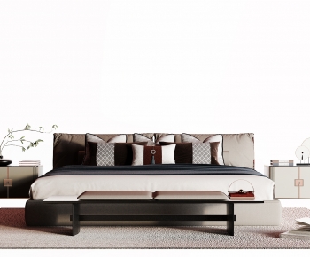 New Chinese Style Double Bed-ID:576525935