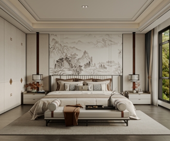 New Chinese Style Bedroom-ID:751924048