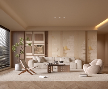 Wabi-sabi Style A Living Room-ID:971236943