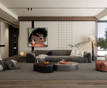 Modern A Living Room-ID:498309151