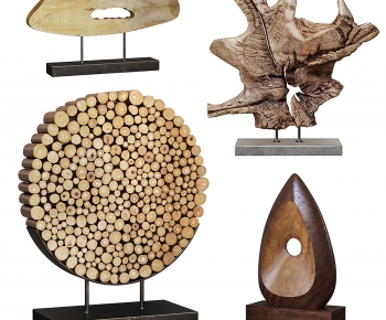 现代木质雕塑摆件-ID:218750001