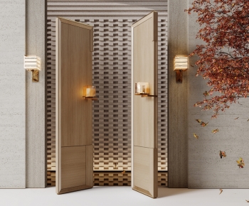 New Chinese Style Wooden Screen Partition-ID:609357121