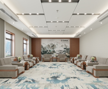 New Chinese Style Office Living Room-ID:682799846